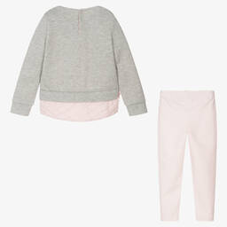 Lapin House-Girls Grey & Pink Dalmatian Leggings Set | Childrensalon Outlet