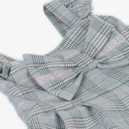 Lapin House-Girls Grey Plaid Bow Outfit | Childrensalon Outlet
