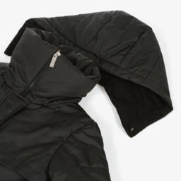 لابين هاوس-معطف بافر بهودي لون أسود للبنات | Childrensalon Outlet