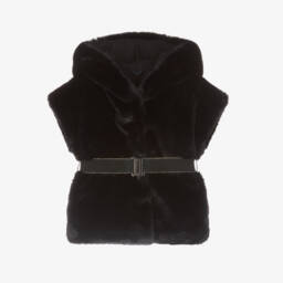 Lapin House-Girls Hooded Faux Fur Vest | Childrensalon Outlet