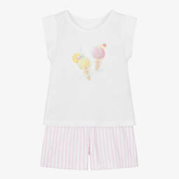 Lapin House-Girls Ice Cream Print Short Ensemble | Childrensalon Outlet
