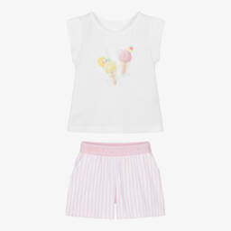 Lapin House-Girls Ice Cream Print Short Ensemble | Childrensalon Outlet