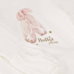 Lapin House-Girls Ivory Ballet Print Top | Childrensalon Outlet