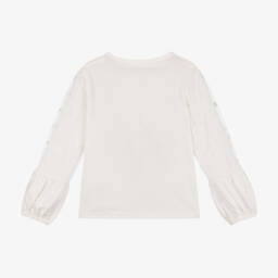 Lapin House-Girls Ivory Ballet Print Top | Childrensalon Outlet