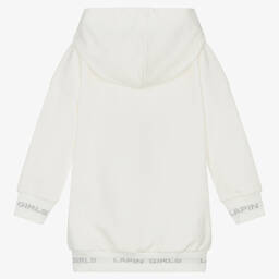 Lapin House-Girls Ivory Cotton Hooded Dress | Childrensalon Outlet