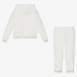 Lapin House-بدلة رياضية قطن جيرسي لون عاجي للبنات | Childrensalon Outlet