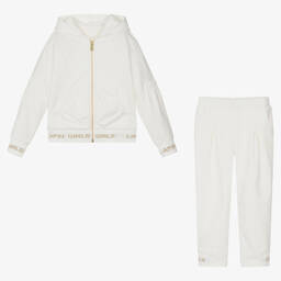 Lapin House-بدلة رياضية قطن جيرسي لون عاجي للبنات | Childrensalon Outlet