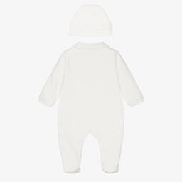 Lapin House-طقم أفرول بيبي غرو وقبعة مزيج فيسكوز محبوك لون عاجي | Childrensalon Outlet