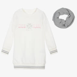 لابين هاوس-طقم فستان قطن لون عاجي | Childrensalon Outlet