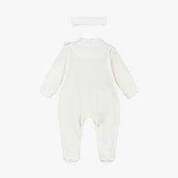 Lapin House-أفرول بيبي غرو قطيفة لون عاجي | Childrensalon Outlet