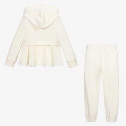 Lapin House-Girls Ivory Velour Tracksuit | Childrensalon Outlet