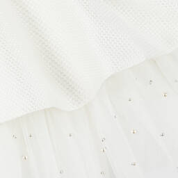 Lapin House-Girls Ivory Zigzag Jacquard Dress | Childrensalon Outlet