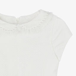 Lapin House-Girls Ivory Zigzag Jacquard Dress | Childrensalon Outlet