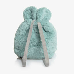 Lapin House-Girls Mint Green Faux Fur Backpack (20cm) | Childrensalon Outlet
