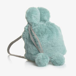 Lapin House-Girls Mint Green Faux Fur Backpack (20cm) | Childrensalon Outlet