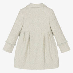 Lapin House-معطف قطن تويل لون أخضر نعناعي للبنات | Childrensalon Outlet