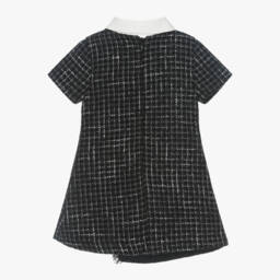 Lapin House-Girls Monochrome Tweed Dress | Childrensalon Outlet