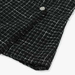 Lapin House-Girls Monochrome Tweed Dress | Childrensalon Outlet