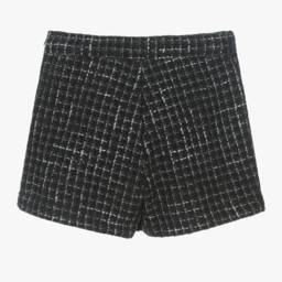 لابين هاوس-سكورت تويد لون أسود وأبيض للبنات | Childrensalon Outlet