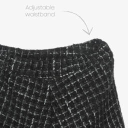 لابين هاوس-سكورت تويد لون أسود وأبيض للبنات | Childrensalon Outlet