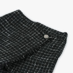 لابين هاوس-سكورت تويد لون أسود وأبيض للبنات | Childrensalon Outlet