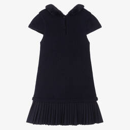 Lapin House-Girls Navy Blue Knitted Dress | Childrensalon Outlet