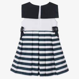 Lapin House-Girls Navy Blue Striped Sailor Dress | Childrensalon Outlet