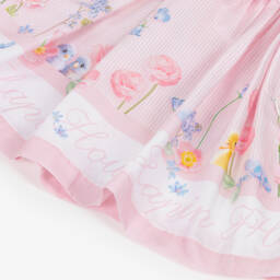 Lapin House-Girls Pink Blossom Stripe Dress | Childrensalon Outlet