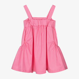Lapin House-Girls Pink Bow Cotton Dress | Childrensalon Outlet