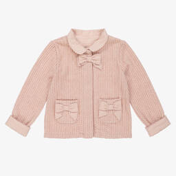 Lapin House-كارديغان فيسكوز محبوك لون زهري للبنات | Childrensalon Outlet