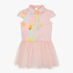 Lapin House-Girls Pink Cotton Dress & Jacket Set | Childrensalon Outlet