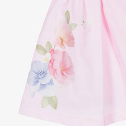 Lapin House-Girls Pink Cotton Floral Dress | Childrensalon Outlet