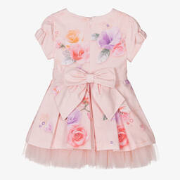 Lapin House-Розовое хлопковое платье с цветами | Childrensalon Outlet