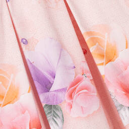 Lapin House-Розовое хлопковое платье с цветами | Childrensalon Outlet