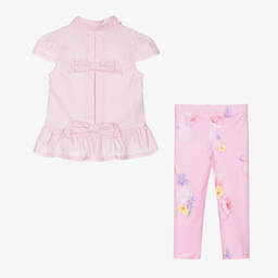 Lapin House-Girls Pink Cotton Leggings Set | Childrensalon Outlet