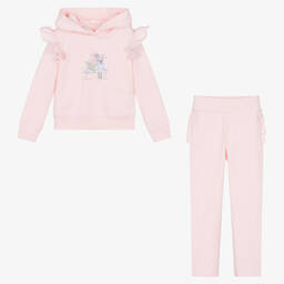 Lapin House-Girls Pink Cotton Mouse Trouser Set | Childrensalon Outlet