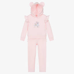 Lapin House-Girls Pink Cotton Mouse Trouser Set | Childrensalon Outlet