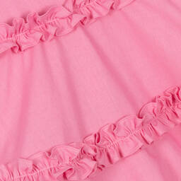 Lapin House-Girls Pink Cotton Ruffle Dress | Childrensalon Outlet