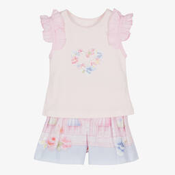 Lapin House-طقم شورت قطن لون زهري | Childrensalon Outlet