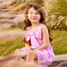 Lapin House-Розовый топ и шорты из хлопка для девочек | Childrensalon Outlet