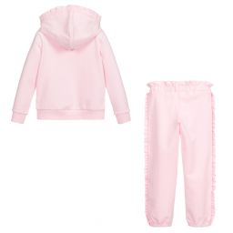 Lapin House-تراكسوت قطن جيرسي لون زهري للبنات | Childrensalon Outlet