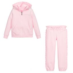 Lapin House-تراكسوت قطن جيرسي لون زهري للبنات | Childrensalon Outlet