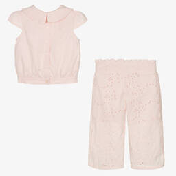Lapin House-Girls Pink Cotton Trouser Set | Childrensalon Outlet