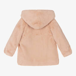 Lapin House-Girls Pink Faux Fur Coat | Childrensalon Outlet