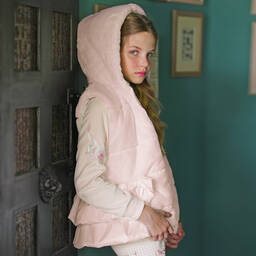 لابين هاوس-جيليه فرو صناعي لون زهري للبنات | Childrensalon Outlet