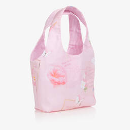 لابين هاوس-حقيبة قطن بوبلين لون زهري للبنات (26 سم) | Childrensalon Outlet