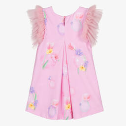 Lapin House-Girls Pink Floral Cotton Dress | Childrensalon Outlet