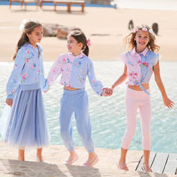 Lapin House-Розовый топ с цветами и легинсы для девочек | Childrensalon Outlet