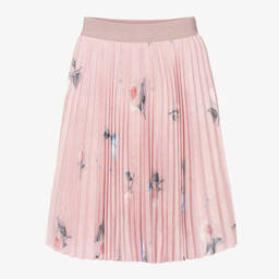 Lapin House-Girls Pink Floral Pleated Skirt | Childrensalon Outlet