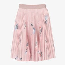 Lapin House-Girls Pink Floral Pleated Skirt | Childrensalon Outlet